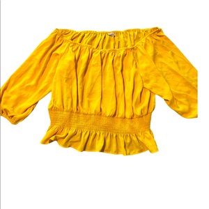Yellow Off the shoulder top